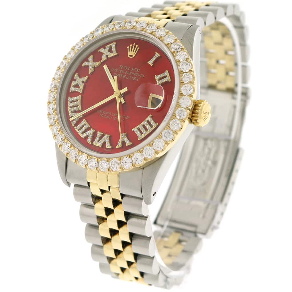 Rolex Datejust 2-Tone 36mm Jubilee Watch w/MOP Roman Diamond Dial & 3.0Ct Bezel | eBay