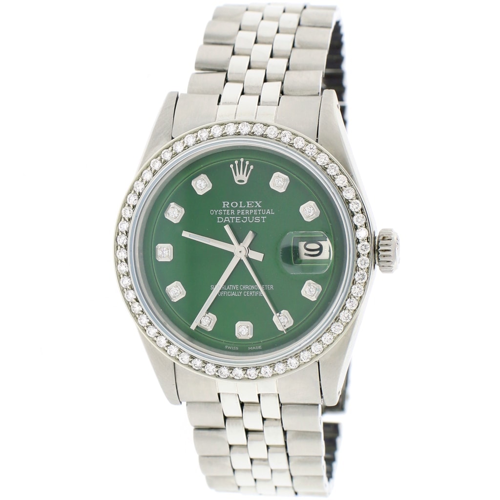 rolex datejust 36mm green dial