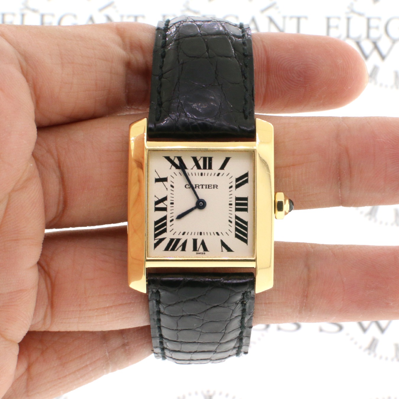 Cartier Tank Francaise 25MM 18K Yellow Gold Ladies Watch Roman Dial ...