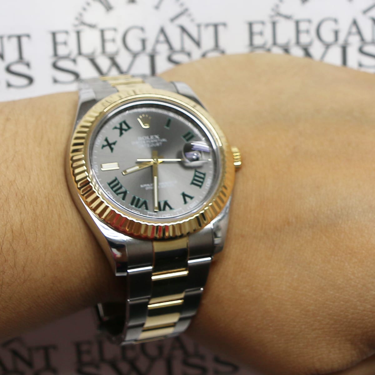 Rolex Datejust II 2-Tone Gold/Steel 41mm Grey Roman Dial Automatic ...