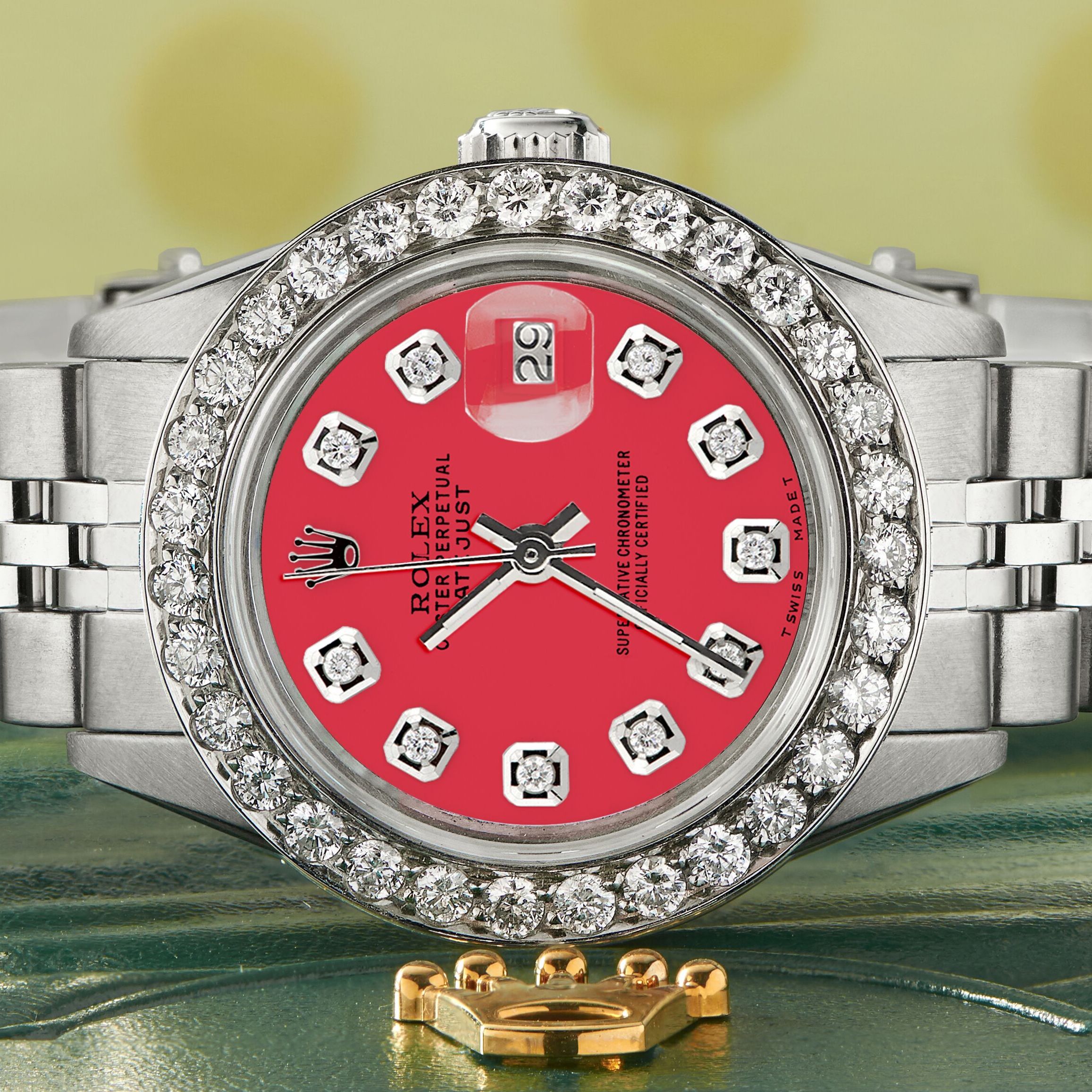 rolex red dial datejust