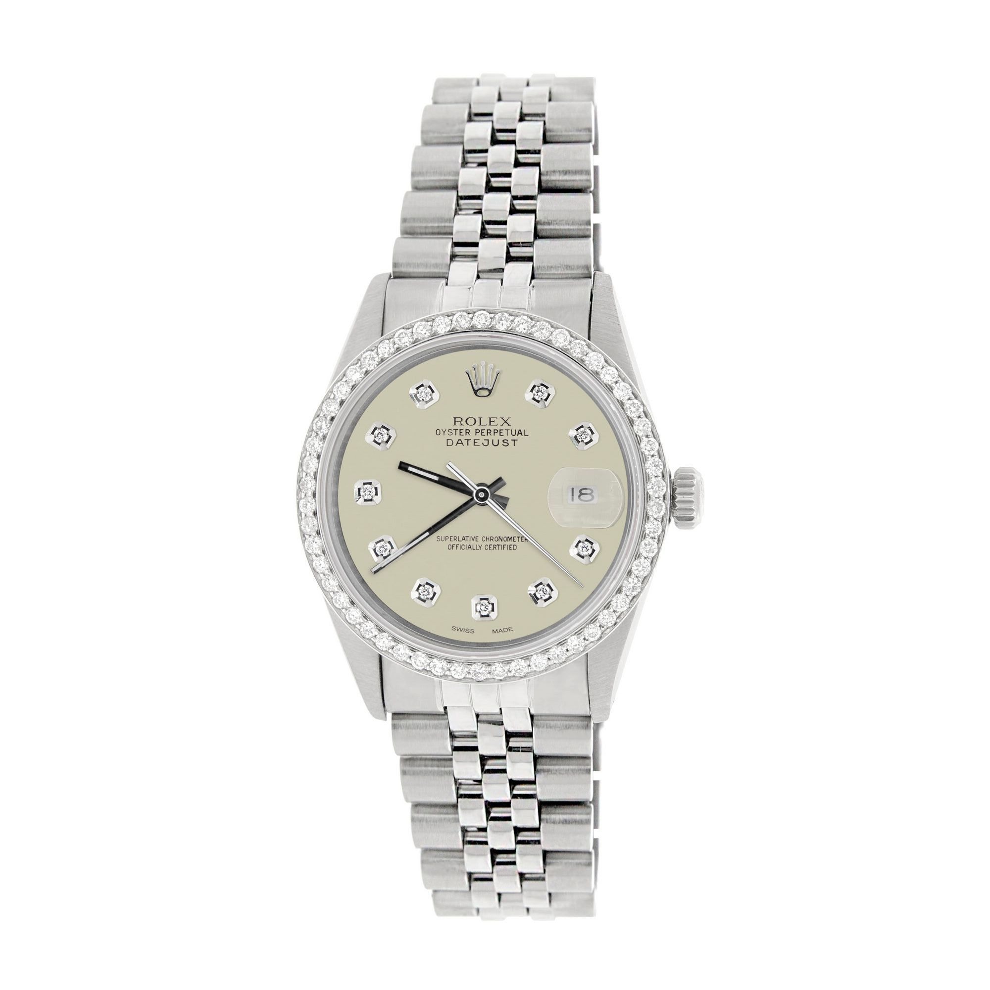rolex datejust jubilee white dial