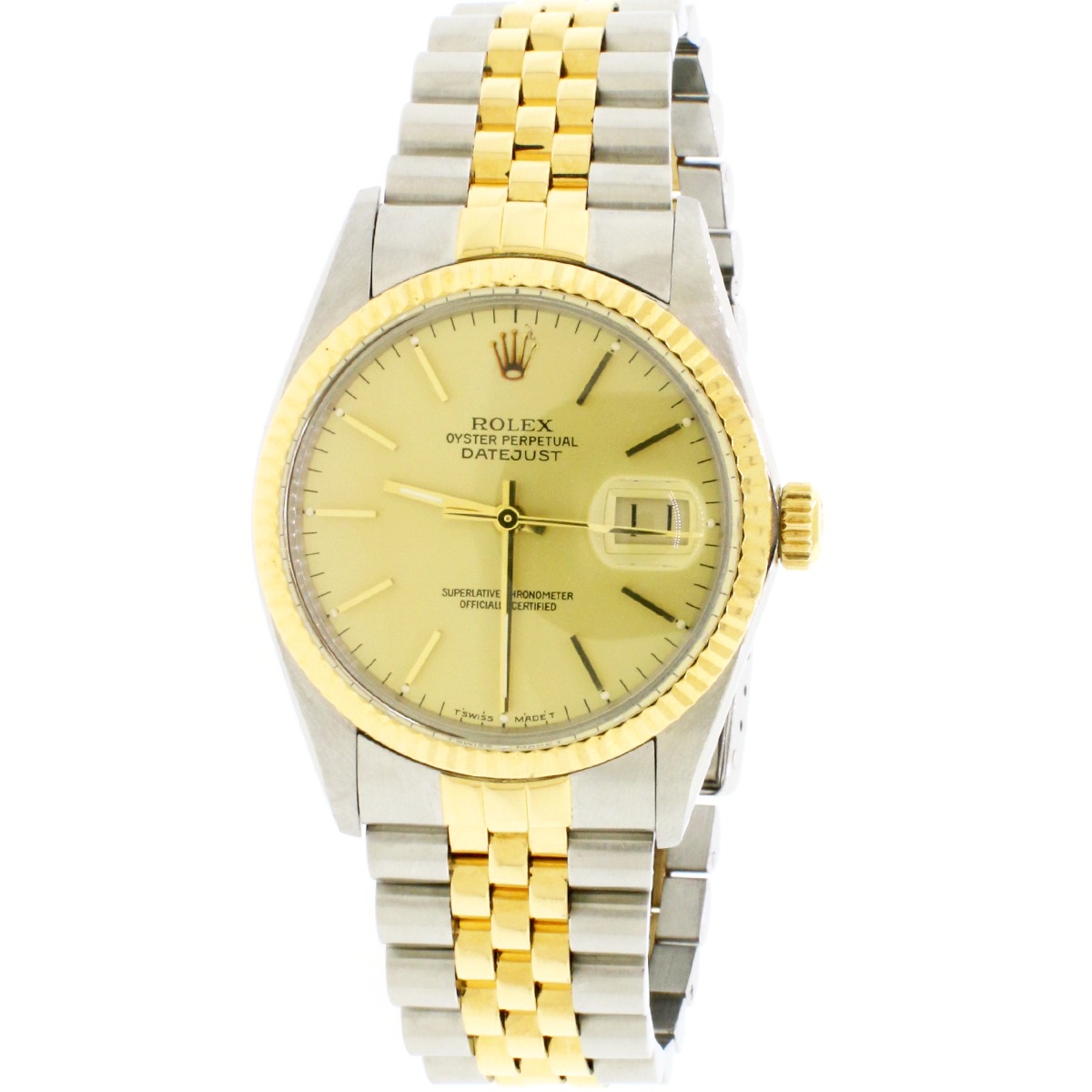 rolex datejust 41 two tone champagne dial