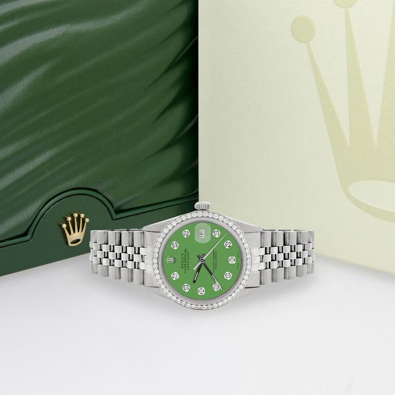 rolex datejust 36mm green dial