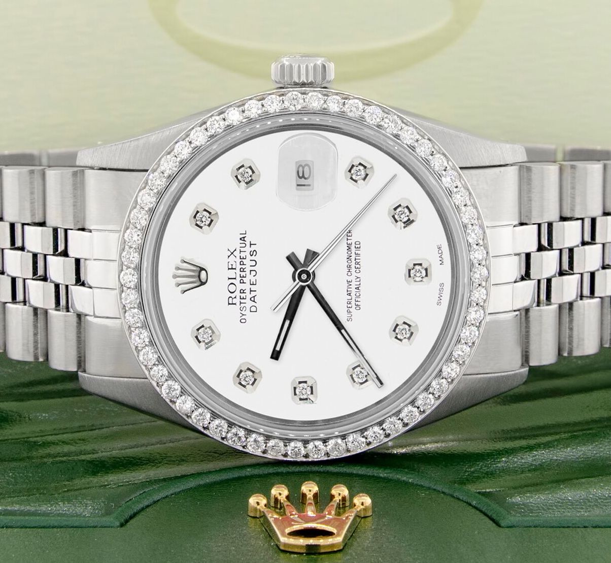 rolex datejust 36mm white dial