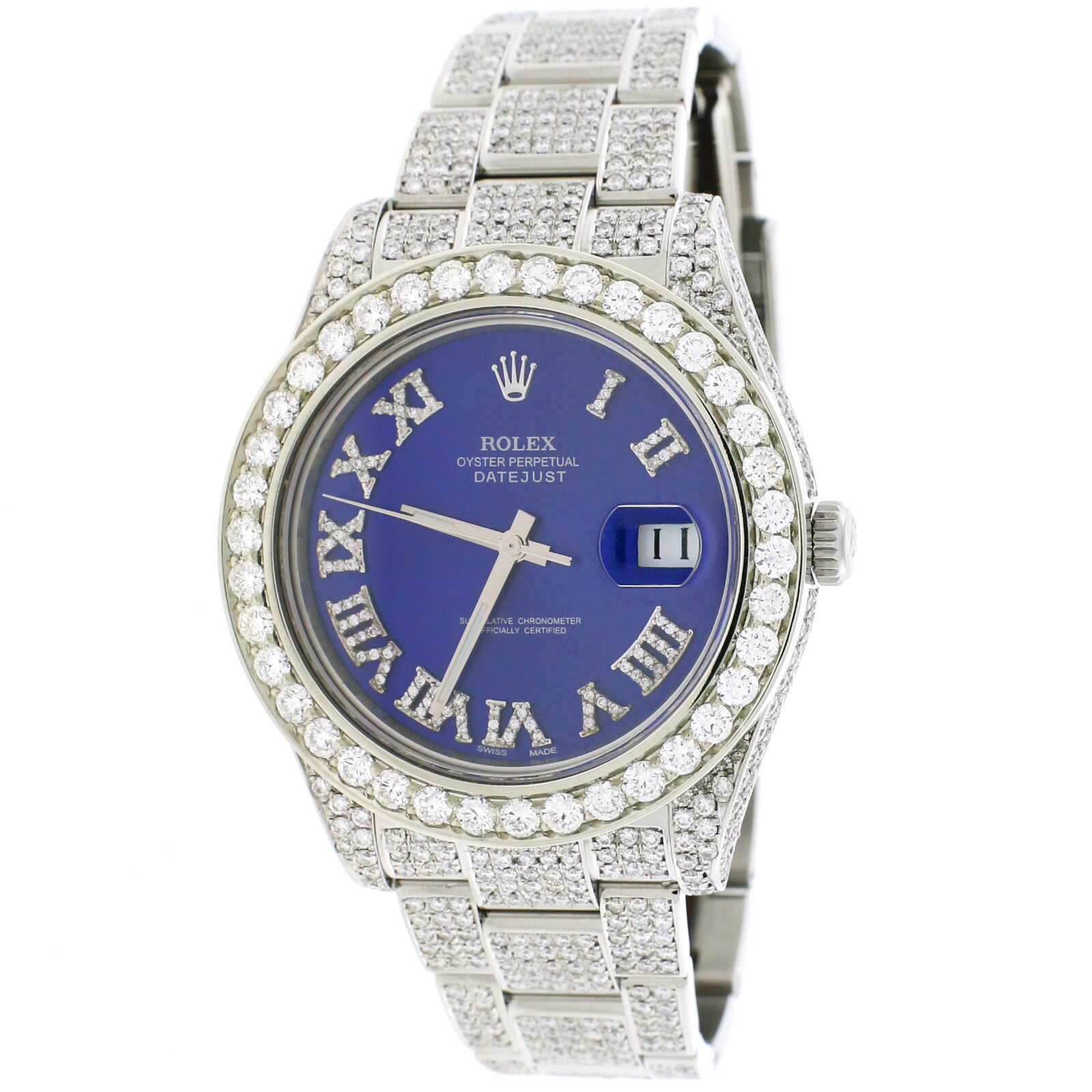 rolex oyster perpetual datejust iced out