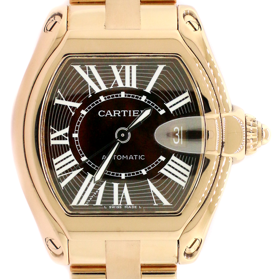 cartier roadster chrono 18ct gold