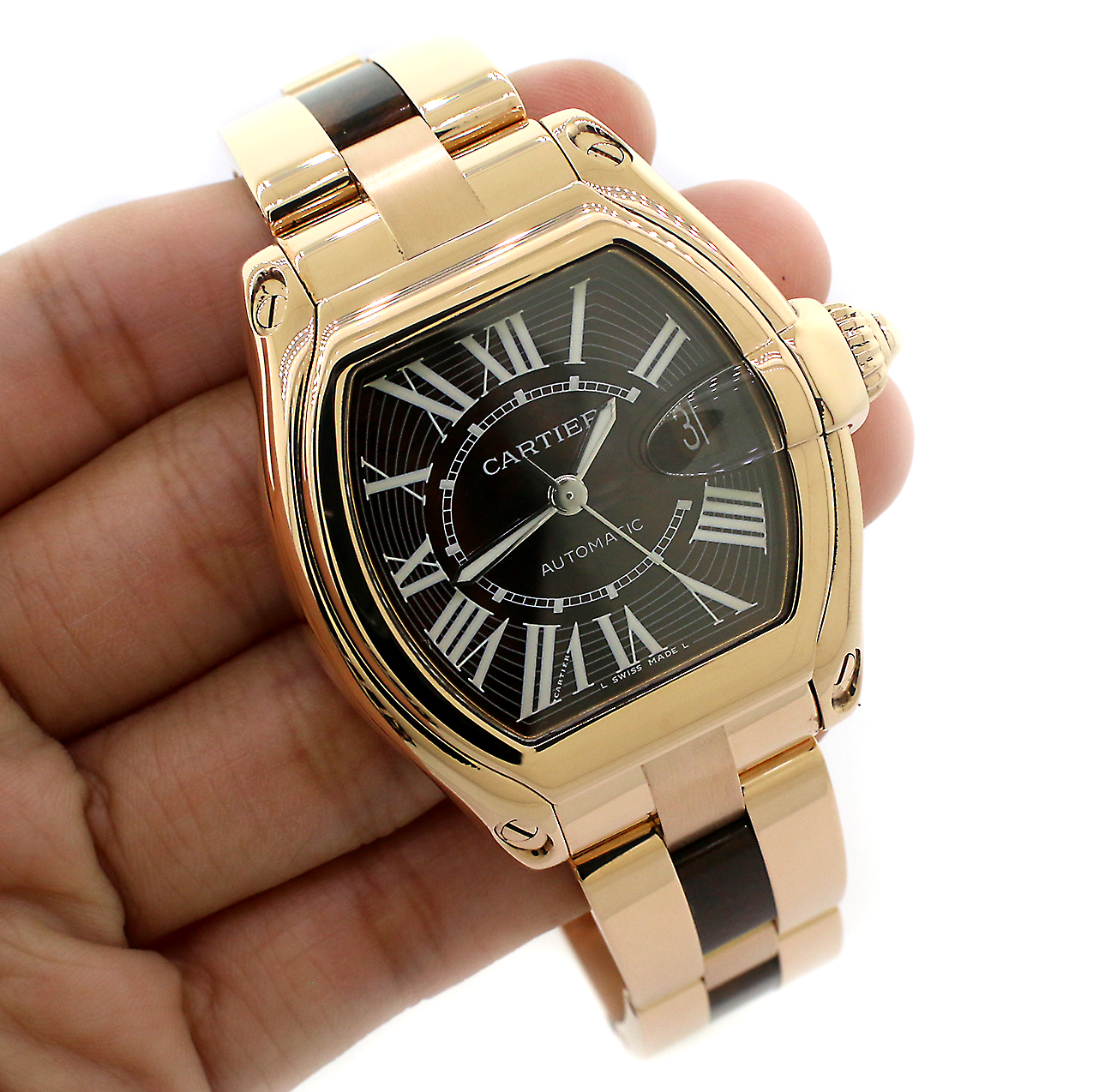 cartier roadster chrono 18ct gold