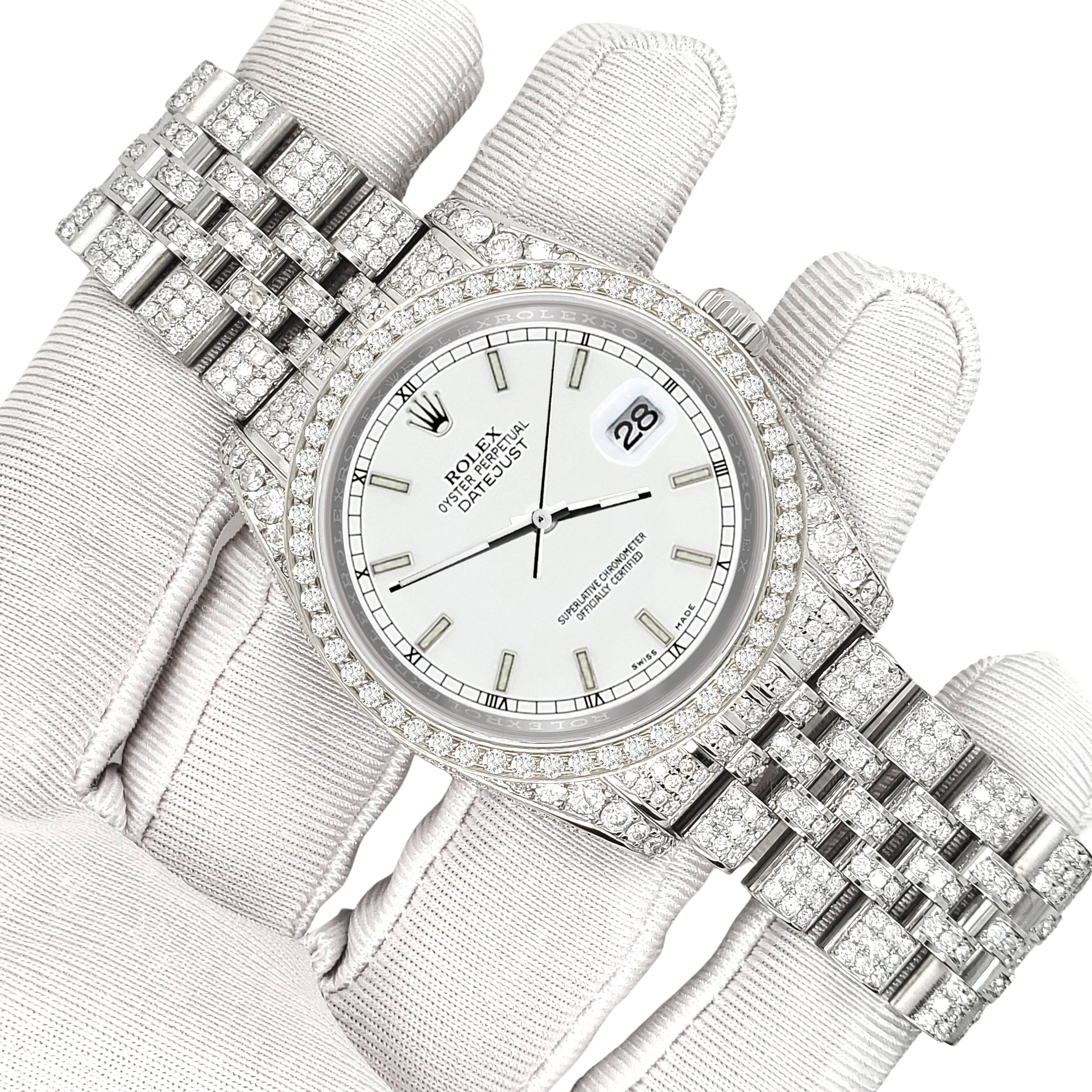 White 1.62 Ct Of Diamonds Unisex Luxury New Watch Avianne&Co Unisex Ceramic Stainless Steel White Chrono  main image 3
