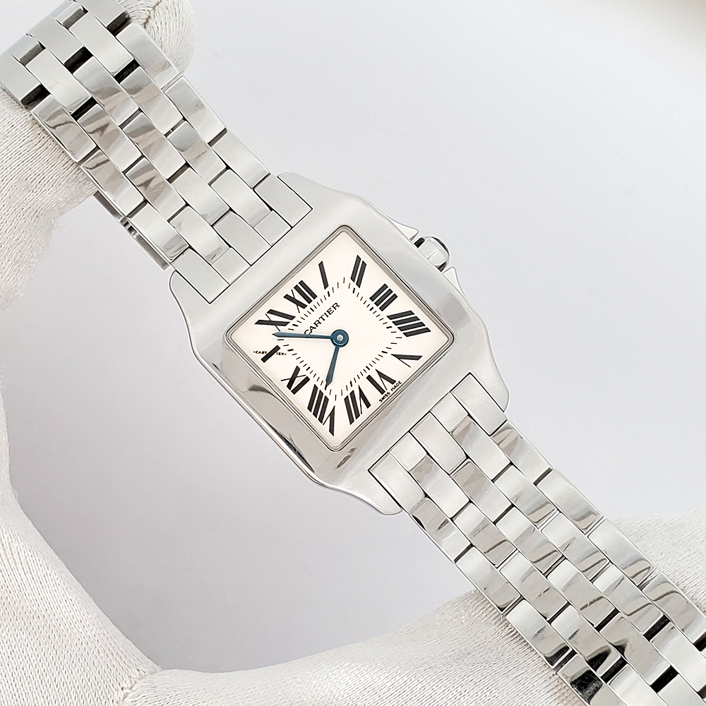 Cartier Santos Demoiselle Steel White Roman 26mm Quartz  display picture 1