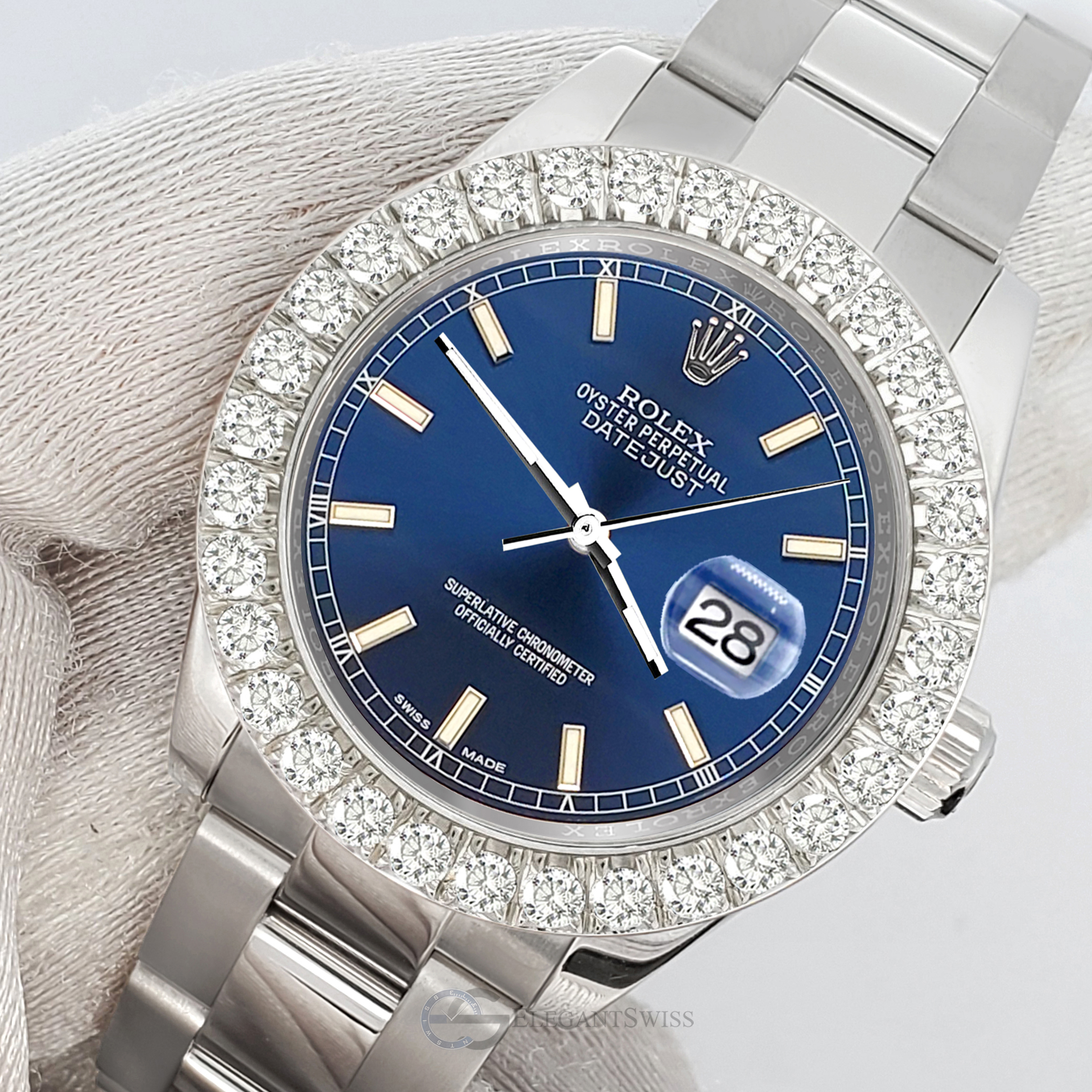 mint様 Rolex Datejust 178240 Midsize Steel Jubilee Diamond Bezel White